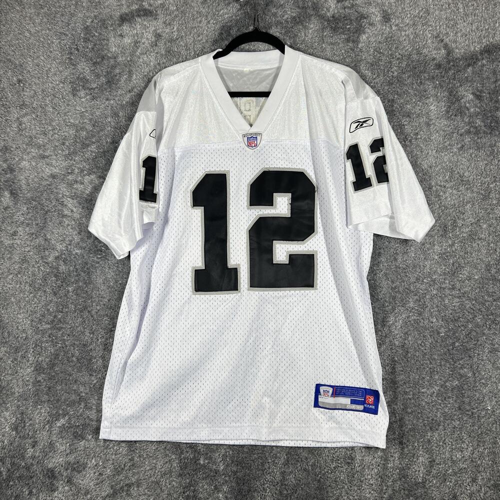 Vintage Raiders Jersey Ken Stabler #12 Reebok Mens 48 White NFL